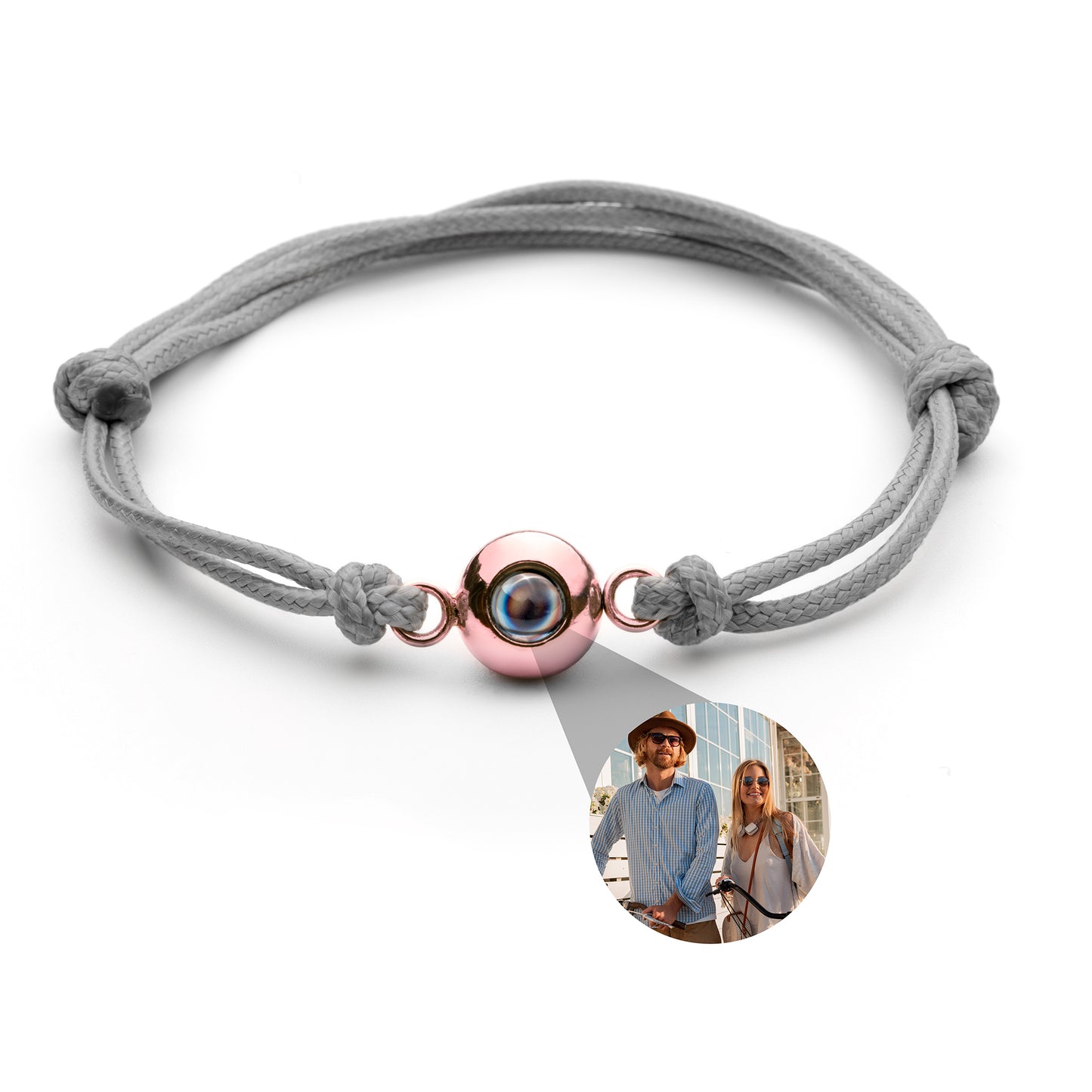 Foto armband met jouw foto - zeemansknoop