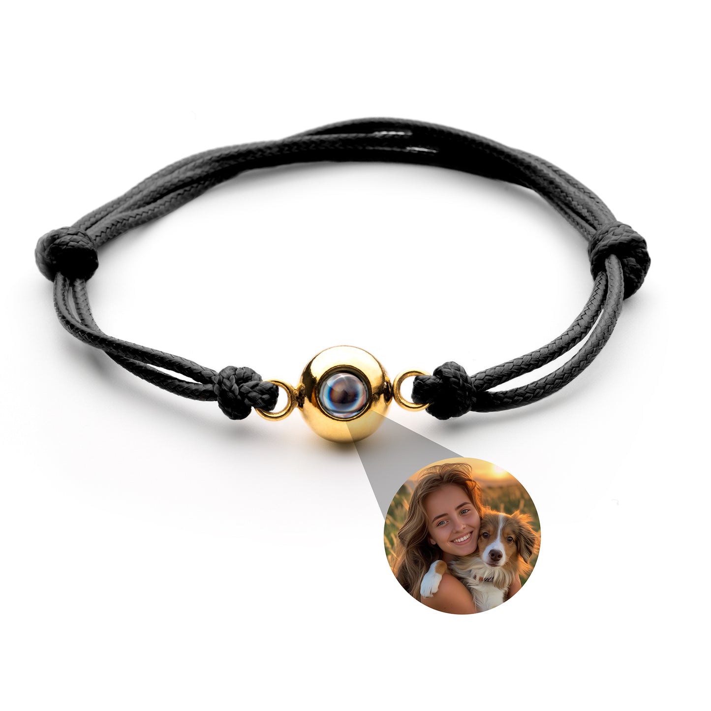 Foto armband met jouw foto - zeemansknoop