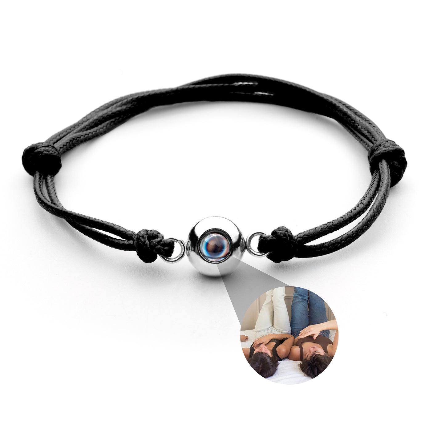 Foto armband met jouw foto - zeemansknoop