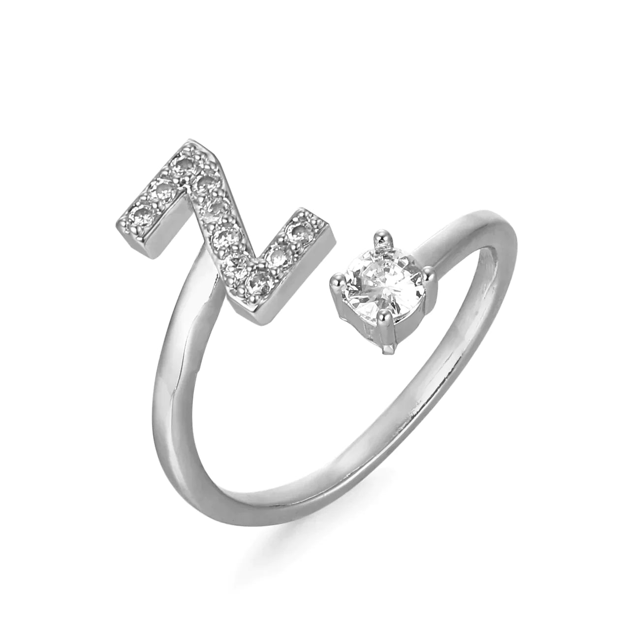 Zirkonia letter ring