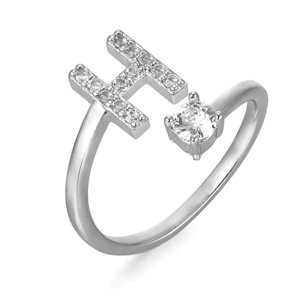 Zirkonia letter ring