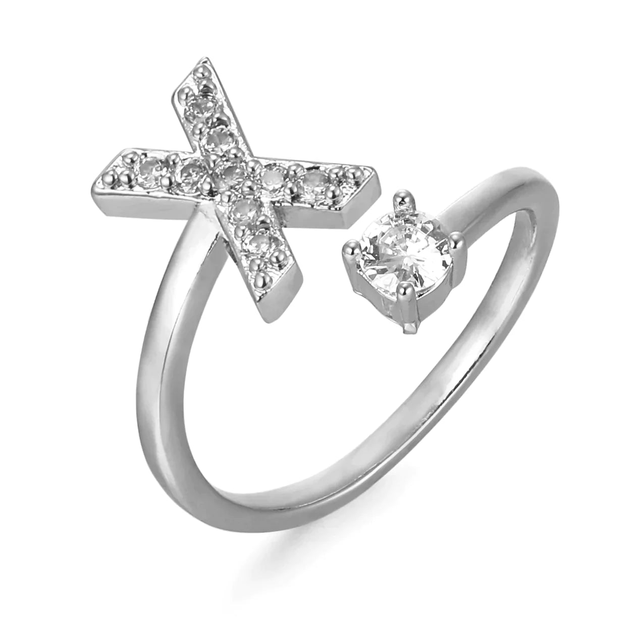 Zirkonia letter ring