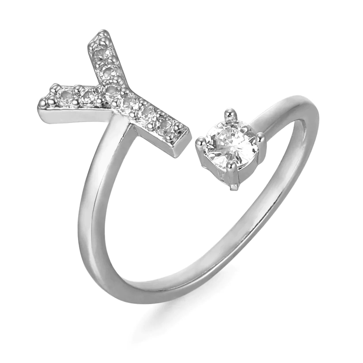 Zirkonia letter ring